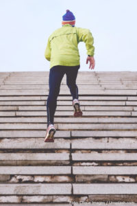 Treppenlauf strengt ordentlich an!